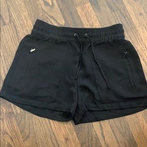 Black drawstring shorts